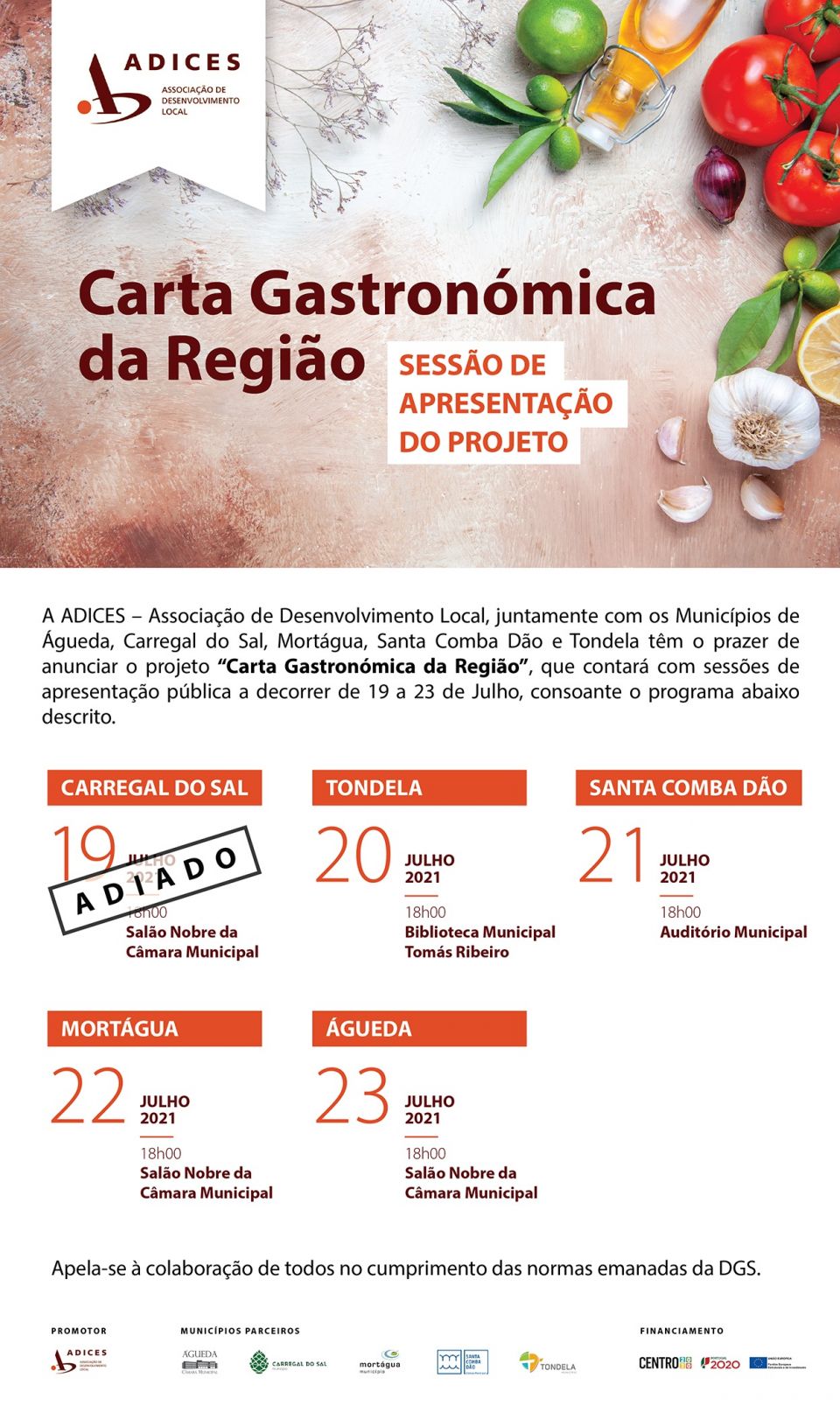 ADICES inicia sessões públicas de lançamento do projeto “Carta Gastronómica da Região”